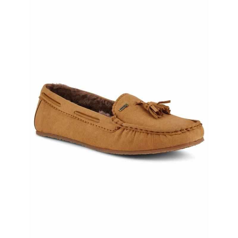 Dubarry Rosslare Ladies Moccasin Slippers - Sand - William Powell