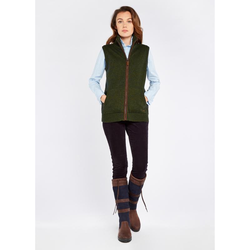 Dubarry Sheedy Ladies Wool Blend Gilet - Olive - William Powell