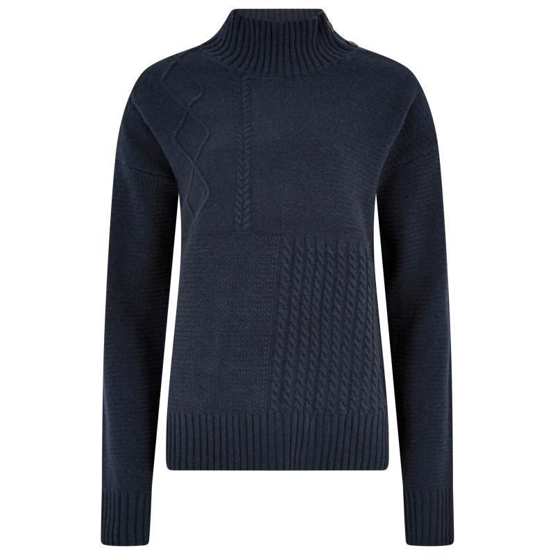 Dubarry Sullivan Ladies Funnel Neck Jumper - Navy - William Powell