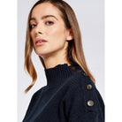 Dubarry Sullivan Ladies Funnel Neck Jumper - Navy - William Powell