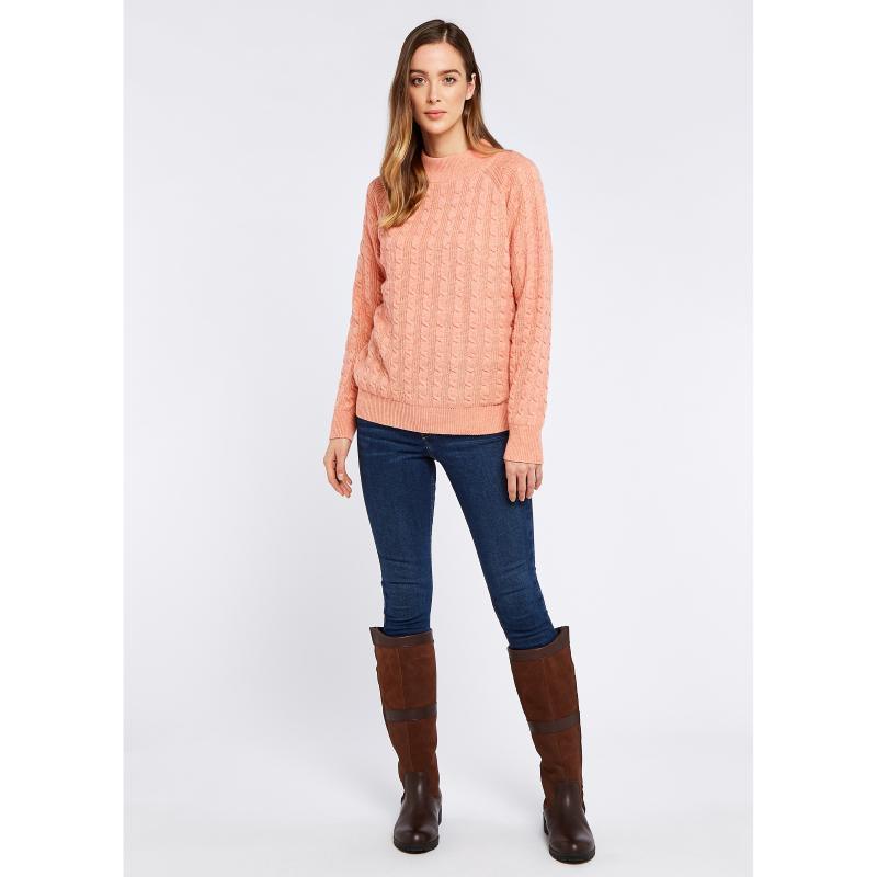 Dubarry Tallanstown Ladies Funnel Neck Jumper - Apricot - William Powell