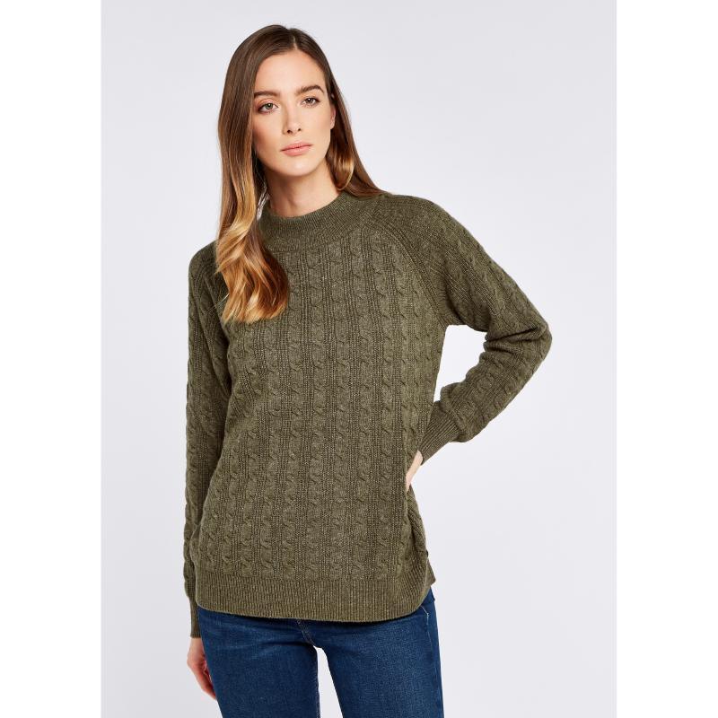 Dubarry Tallanstown Ladies Funnel Neck Jumper - Dusky Green - William Powell