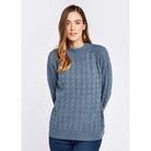 Dubarry Tallanstown Ladies Funnel Neck Jumper - Slate Blue - William Powell