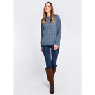 Dubarry Tallanstown Ladies Funnel Neck Jumper - Slate Blue - William Powell