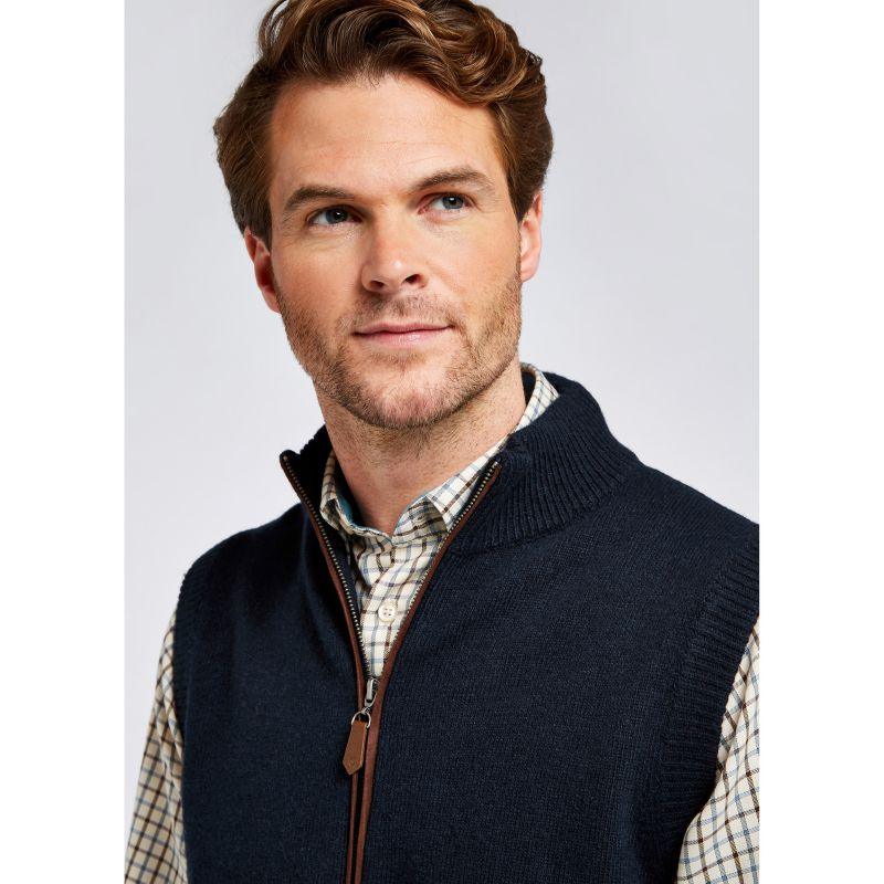 Dubarry Upperwood Mens Wool Blend Gilet - Navy - William Powell