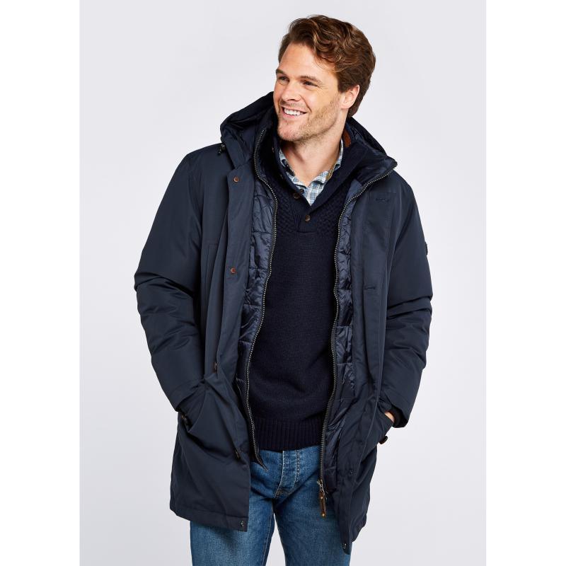 Dubarry Urlingford Mens Down Hooded Parka - Navy - William Powell