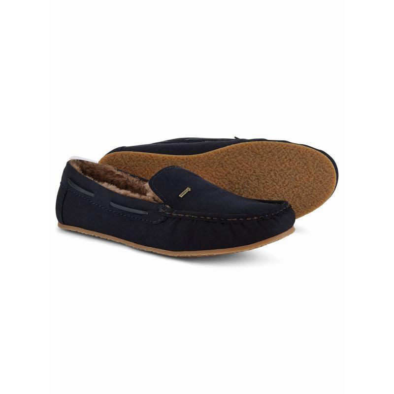 Dubarry Ventry Mens Moccasin Slippers - French Navy - William Powell