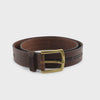 Barbour Tartan Piped Mens Belt - Brown - William Powell