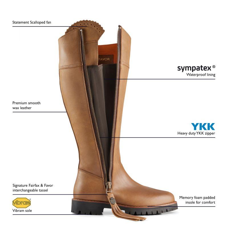 Fairfax & Favor Explorer Waterproof Regular Fit Boots - Oak - William Powell