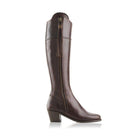 Fairfax & Favor Heeled Regina Leather Boots - Mahogany - William Powell