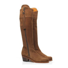 Fairfax & Favor Heeled Sporting Fit Regina Suede Boots - Tan - William Powell