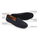 Fairfax & Favor Hemsby Suede Driving Shoe - Navy - William Powell