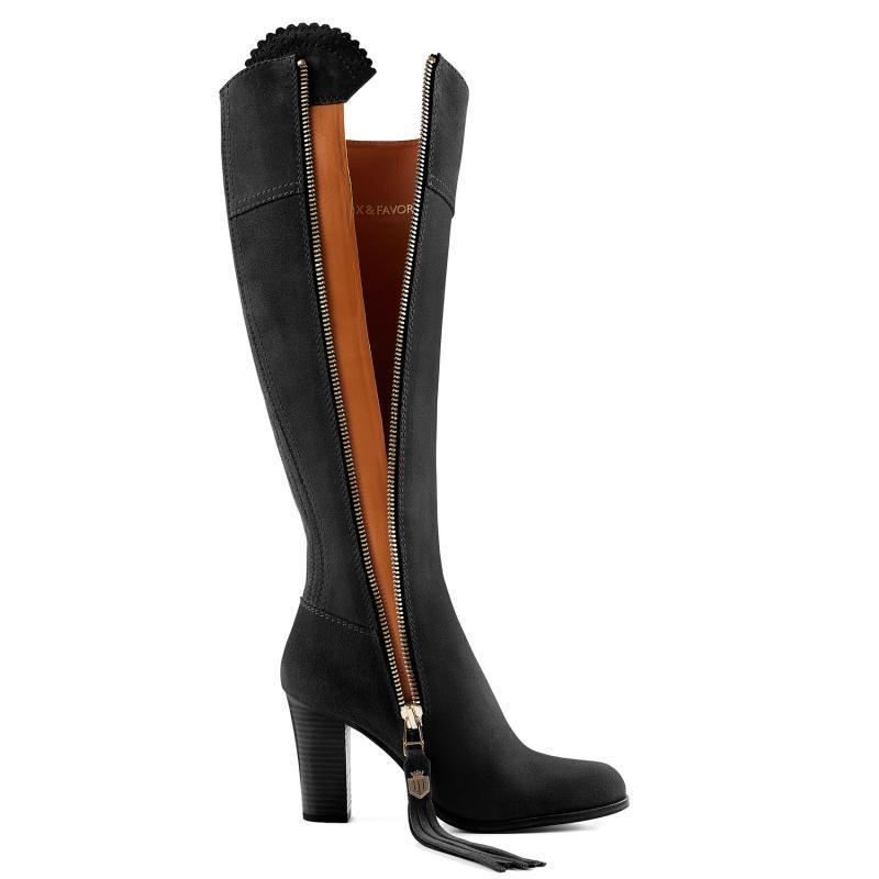 Fairfax & Favor High Heeled Regina Ladies Boot - Black - William Powell