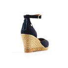 Fairfax & Favor Monaco Ladies Wedge Sandal - Navy - William Powell