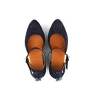 Fairfax & Favor Monaco Ladies Wedge Sandal - Navy - William Powell