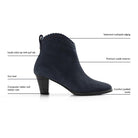 Fairfax & Favor Regina Ladies Ankle Boot - Navy - William Powell