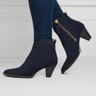 Fairfax & Favor Regina Ladies Ankle Boot - Navy - William Powell