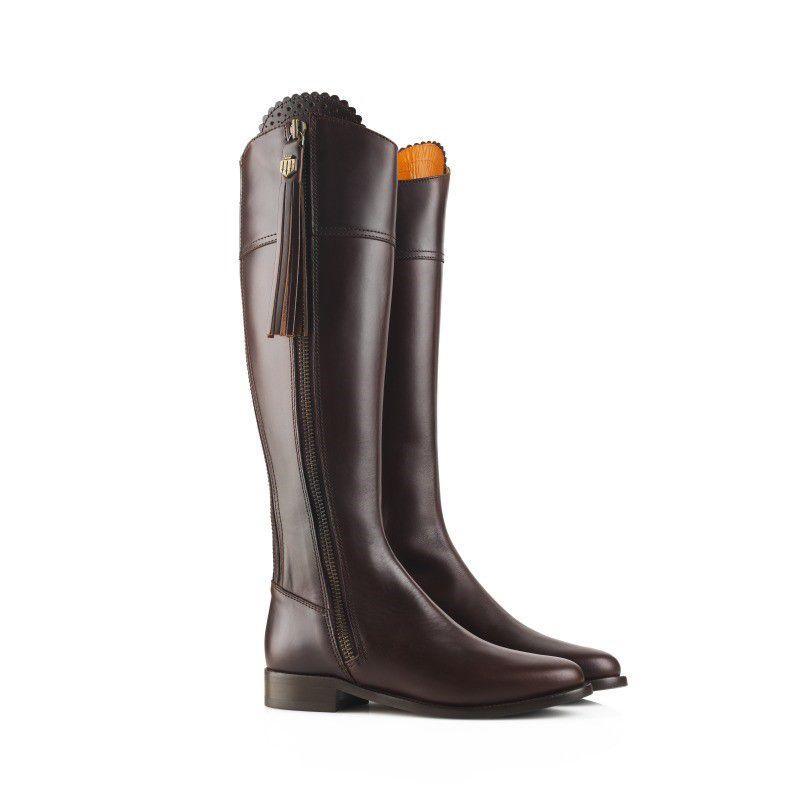 Fairfax & Favor Regina Leather Boots - Mahogany - William Powell