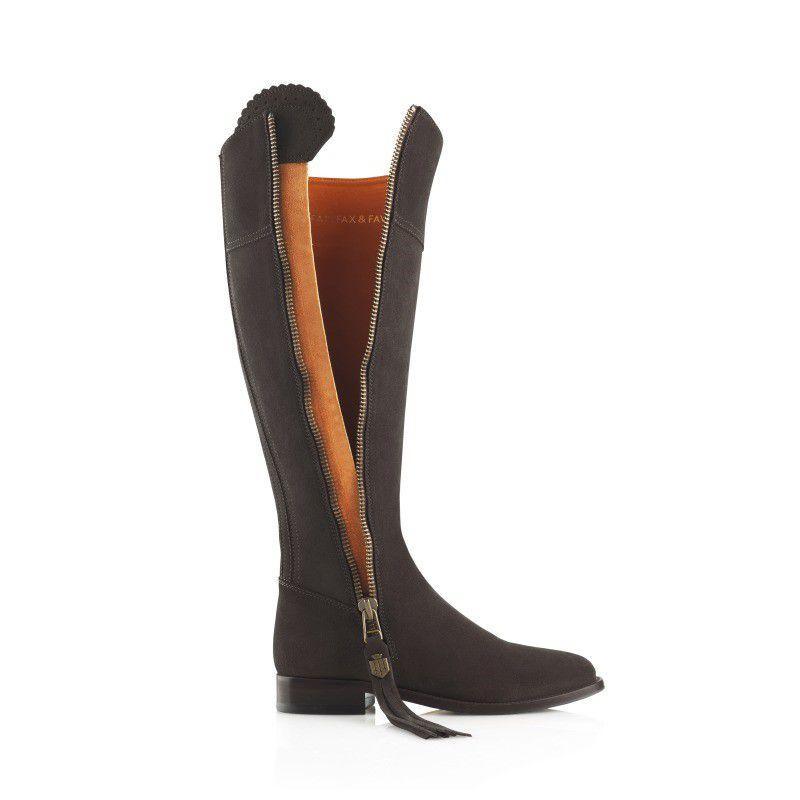 Fairfax & Favor Regina Suede Boots - Chocolate - William Powell