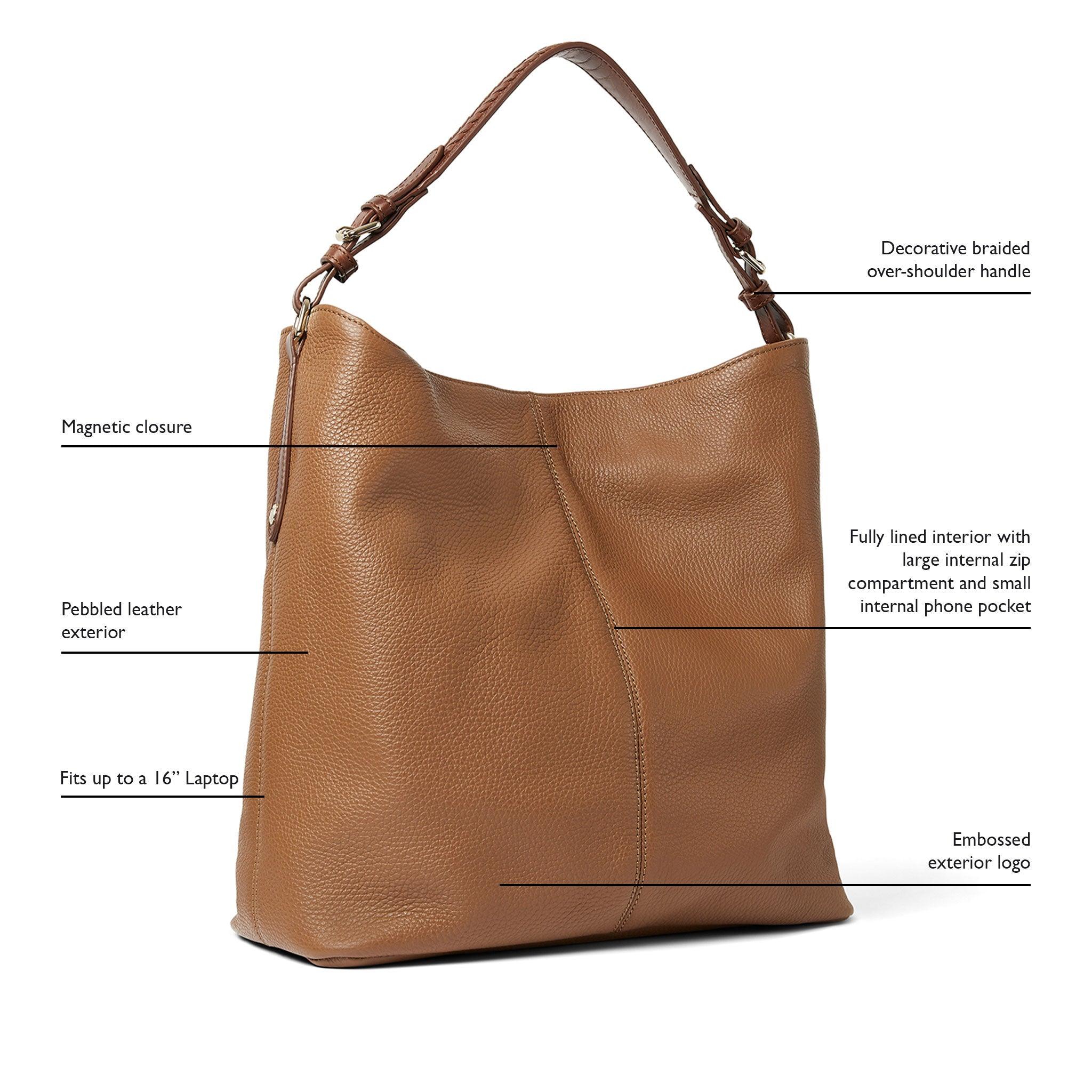 Fairfax & Favor Tetbury Ladies Shoulder Bag - Tan Leather - William Powell