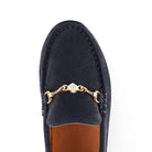 Fairfax & Favor Trinity Loafer Ladies Suede Shoe - Navy - William Powell