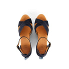 Fairfax & Favor Valencia Ladies Wedge Sandal - Navy - William Powell