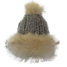 Faux Fur Pom Pom Hat - Cream - William Powell