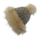 Faux Fur Pom Pom Hat - Cream - William Powell