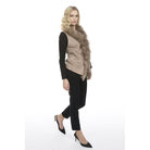 Fur & Faux Suede Gilet (One Size) - Dark Mocha - William Powell