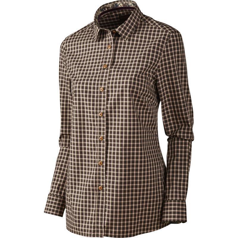 Harkila Ladies Selja L/S Check Shirt -  Bright Port Check - William Powell