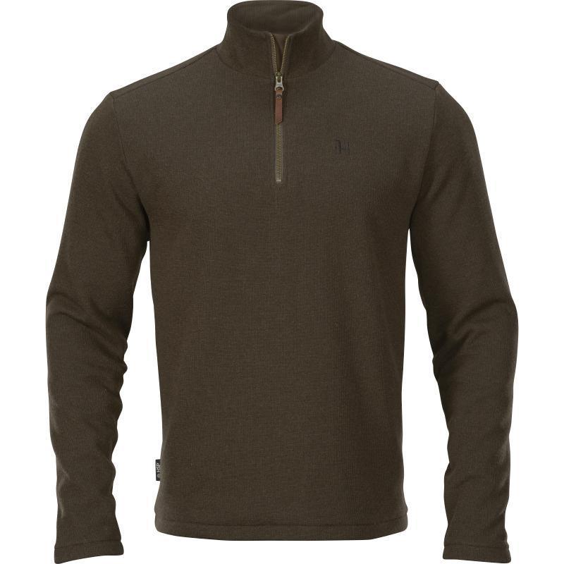 Harkila Retrieve HSP Windproof Mens 1/4 Zip Jumper - Dark Warm Olive - William Powell