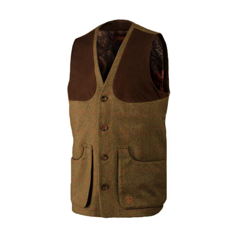 Harkila Stornoway Mens Tweed Shooting Vest - Terragon Brown - William Powell