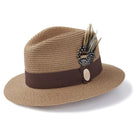 Hicks & Brown Aldeburgh Summer Fedora - Natural & Brown - William Powell