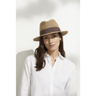 Hicks & Brown Aldeburgh Summer Fedora - Natural & Brown - William Powell