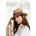 Hicks & Brown Aldeburgh Summer Fedora - Natural & Brown - William Powell