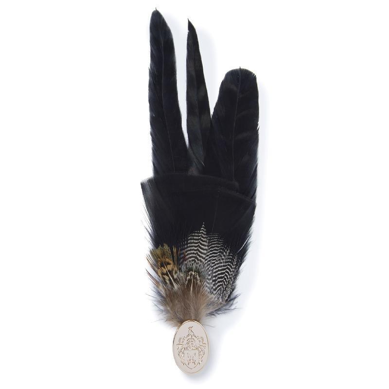 Hicks & Brown Feather Brooch - Bronze Duck Feathers - (Gold Pin) - William Powell