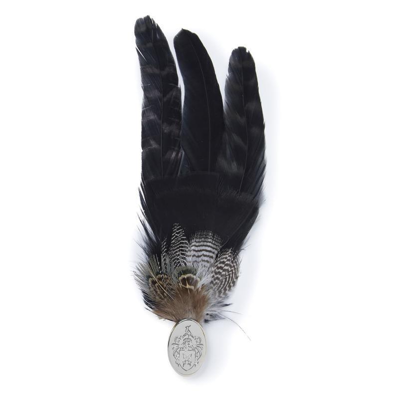Hicks & Brown Feather Brooch - Bronze Duck Feathers (Silver Pin) - William Powell