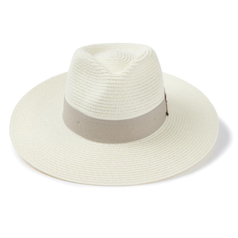 Hicks & Brown Hemley Wide Brimmed Summer Fedora - Cream - William Powell