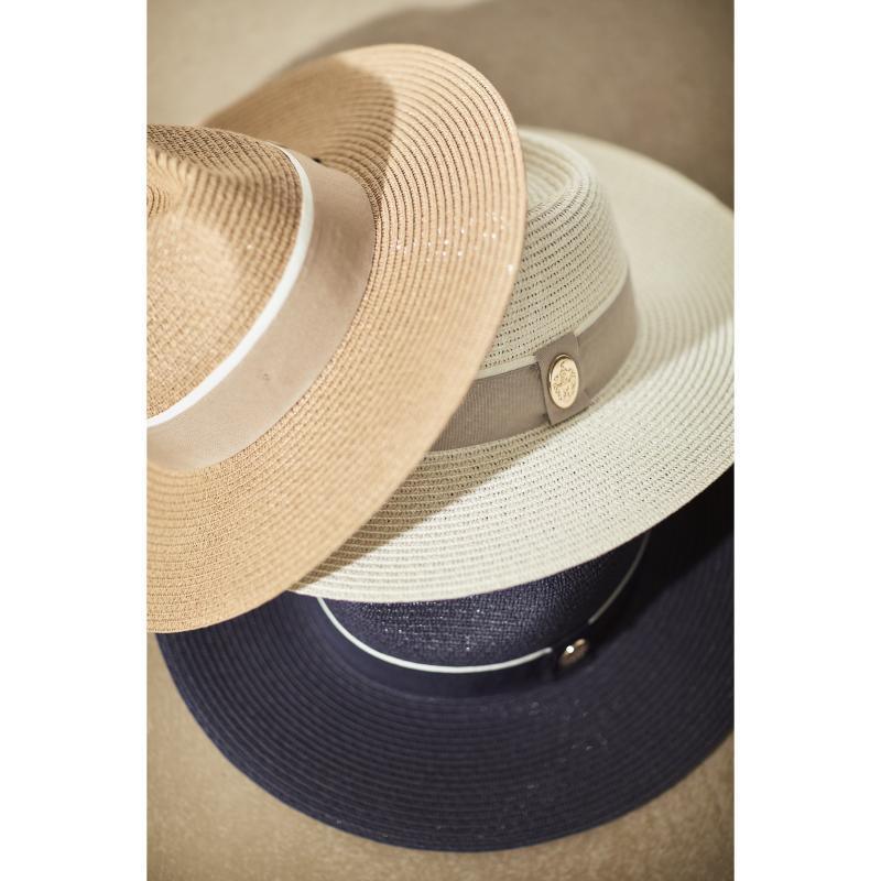 Hicks & Brown Hemley Wide Brimmed Summer Fedora - Cream - William Powell