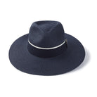 Hicks & Brown Hemley Wide Brimmed Summer Fedora - Navy - William Powell