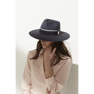 Hicks & Brown Hemley Wide Brimmed Summer Fedora - Navy - William Powell