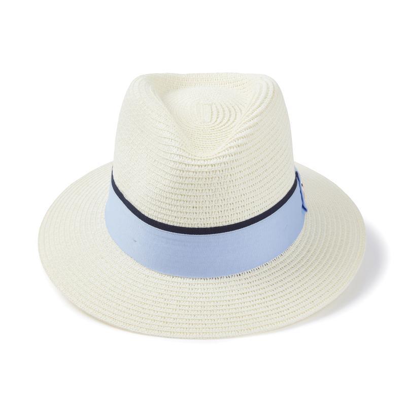 Hicks & Brown Orford Summer Fedora - Cornflower Blue - William Powell