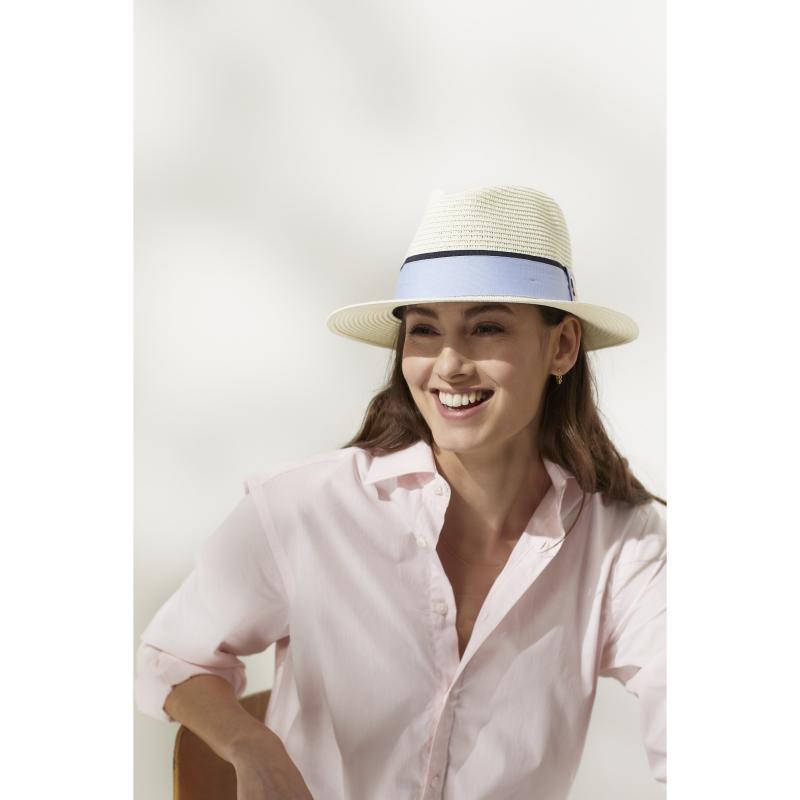 Hicks & Brown Orford Summer Fedora - Cornflower Blue - William Powell
