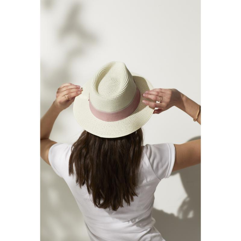 Hicks & Brown Orford Summer Fedora - Dusky Pink - William Powell