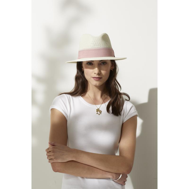 Hicks & Brown Orford Summer Fedora - Dusky Pink - William Powell
