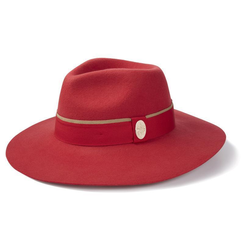 Hicks & Brown Oxley Wide Brimmed Fedora - Berry - William Powell