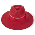 Hicks & Brown Oxley Wide Brimmed Fedora - Berry - William Powell