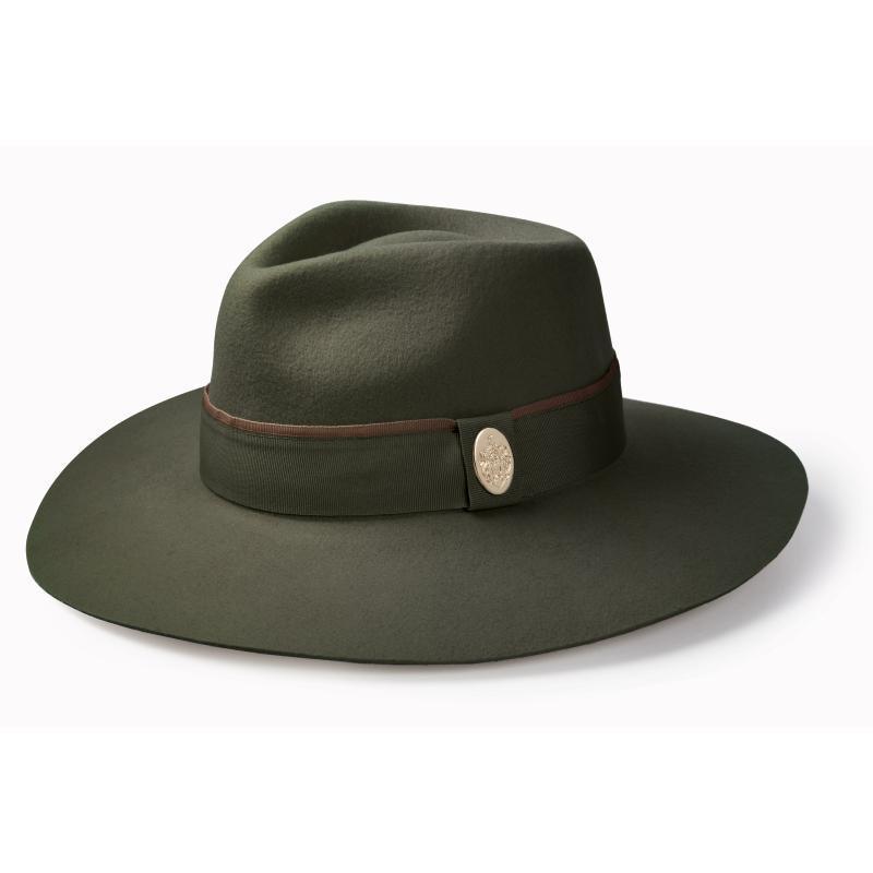 Hicks & Brown Oxley Wide Brimmed Fedora - Olive - William Powell