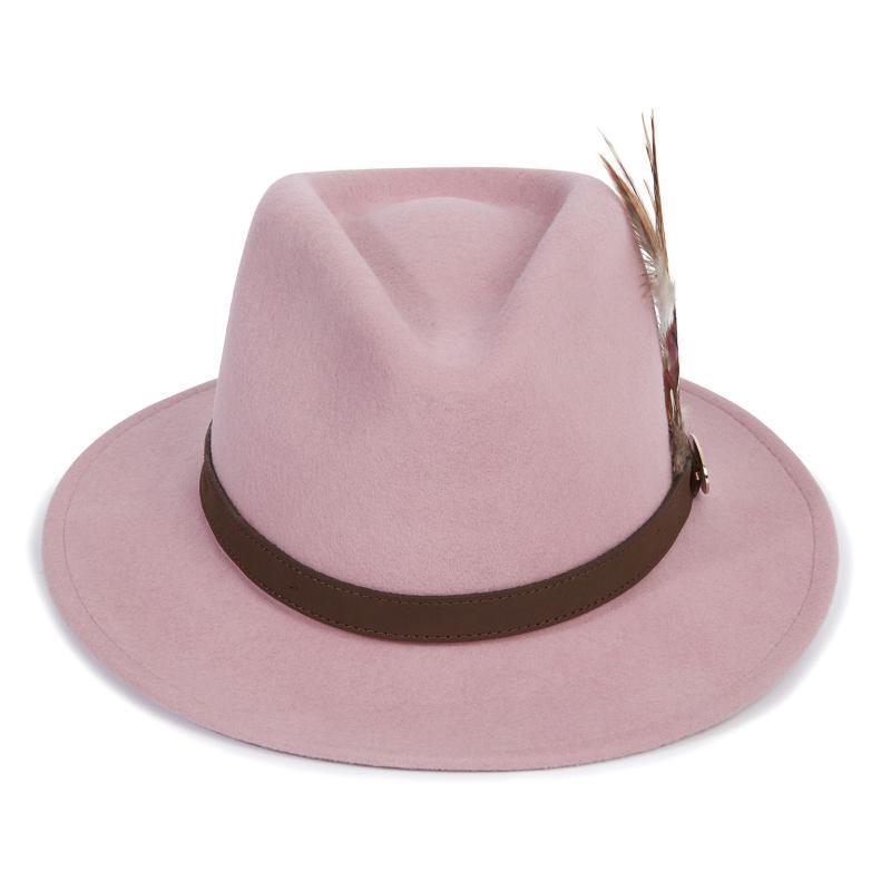 Hicks & Brown Suffolk Gamebird Fedora Hat - Dusky Pink - William Powell