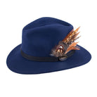 Hicks & Brown Suffolk Gamebird Fedora Hat - Navy - William Powell